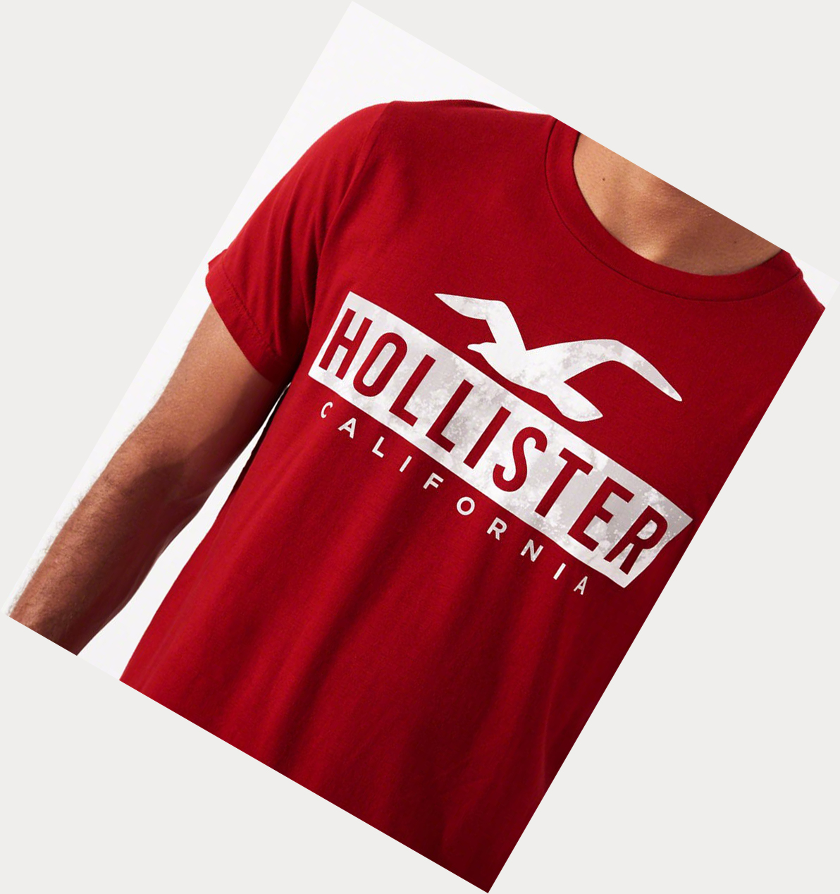 Red Hollister Must-Have Crewneck Men's Short Sleeve | ZA-KCVB857