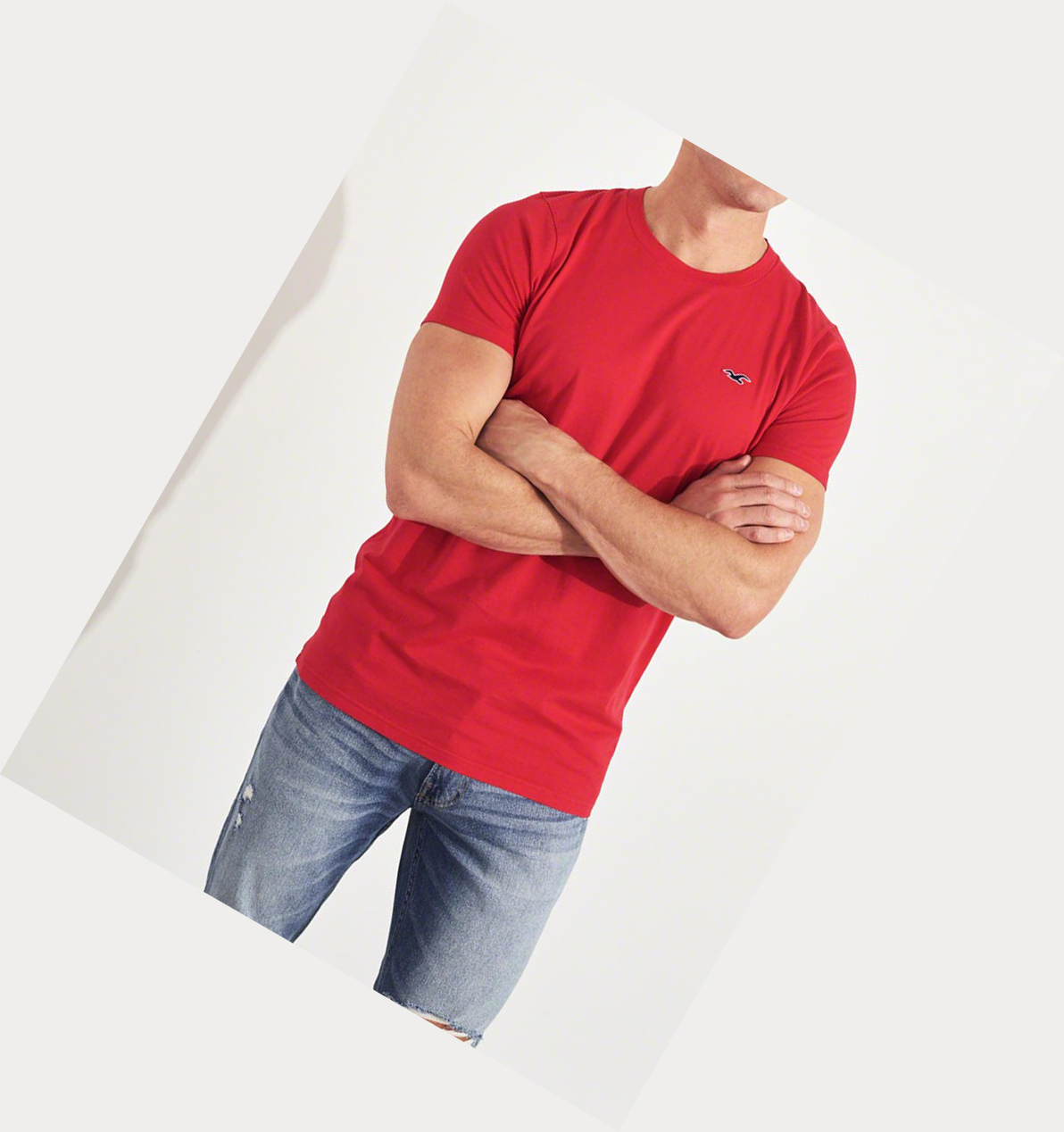 Red Hollister Must-Have Muscle Fit Men's Short Sleeve | ZA-OWBA752