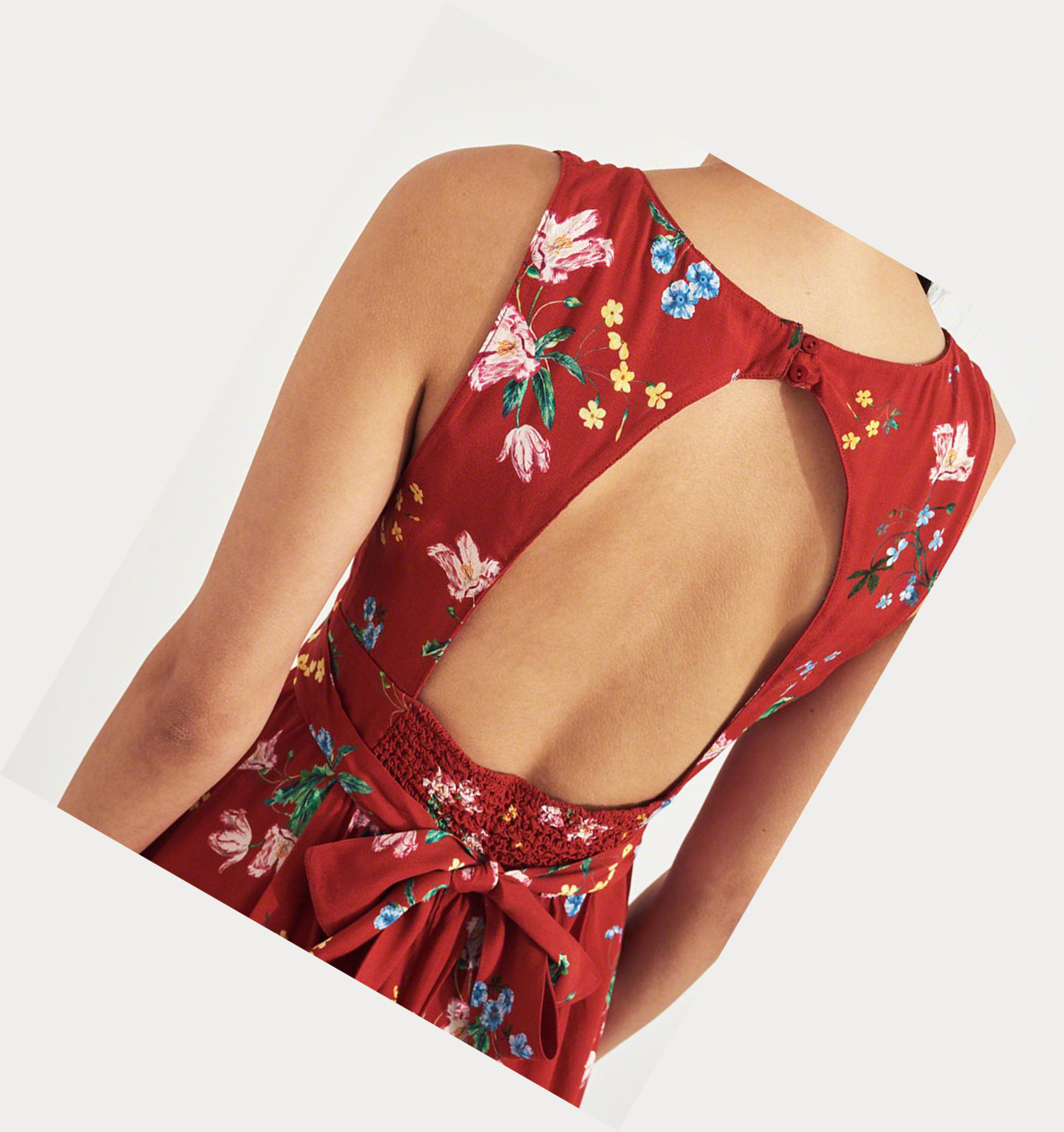 Red Hollister Open-Back Women's Rompers | ZA-RZVI591