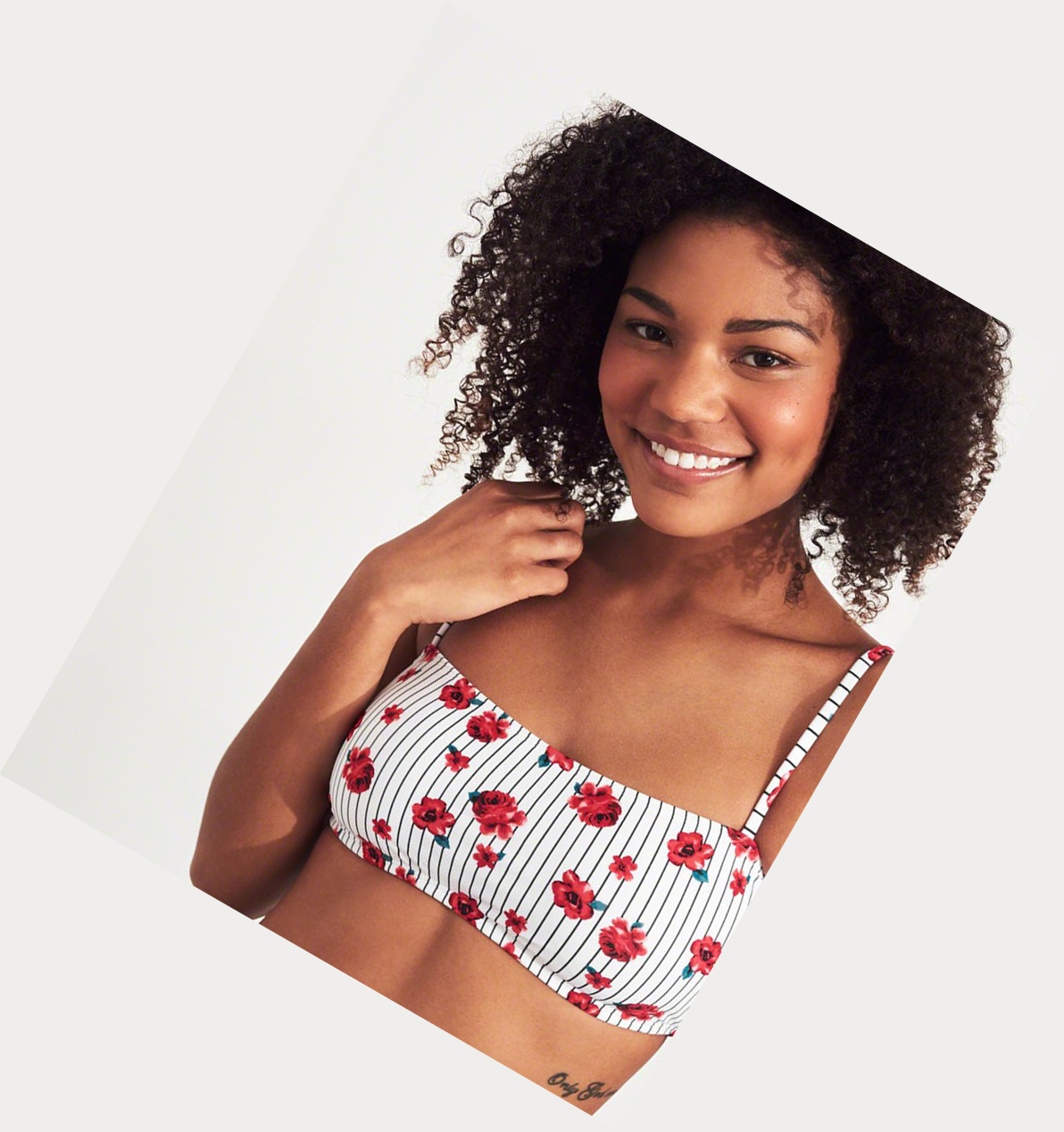 Red Hollister Square-Neck Women's Bikini Tops | ZA-PORU590