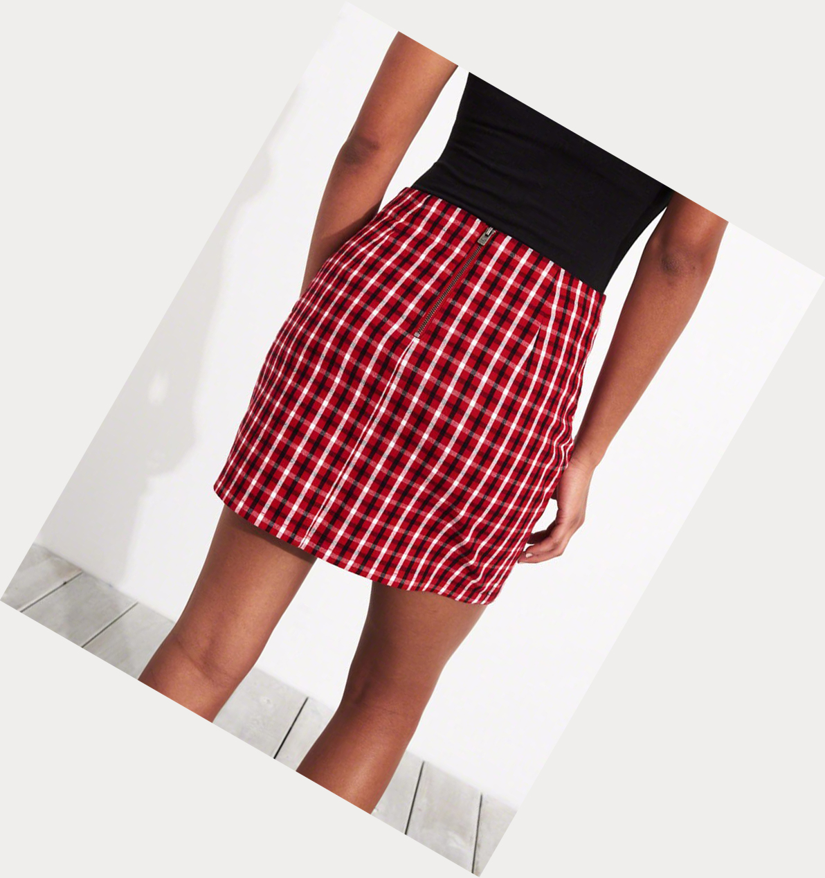 Red Hollister Ultra High-Rise Wrap Mini Women's Skirts | ZA-WPLR143