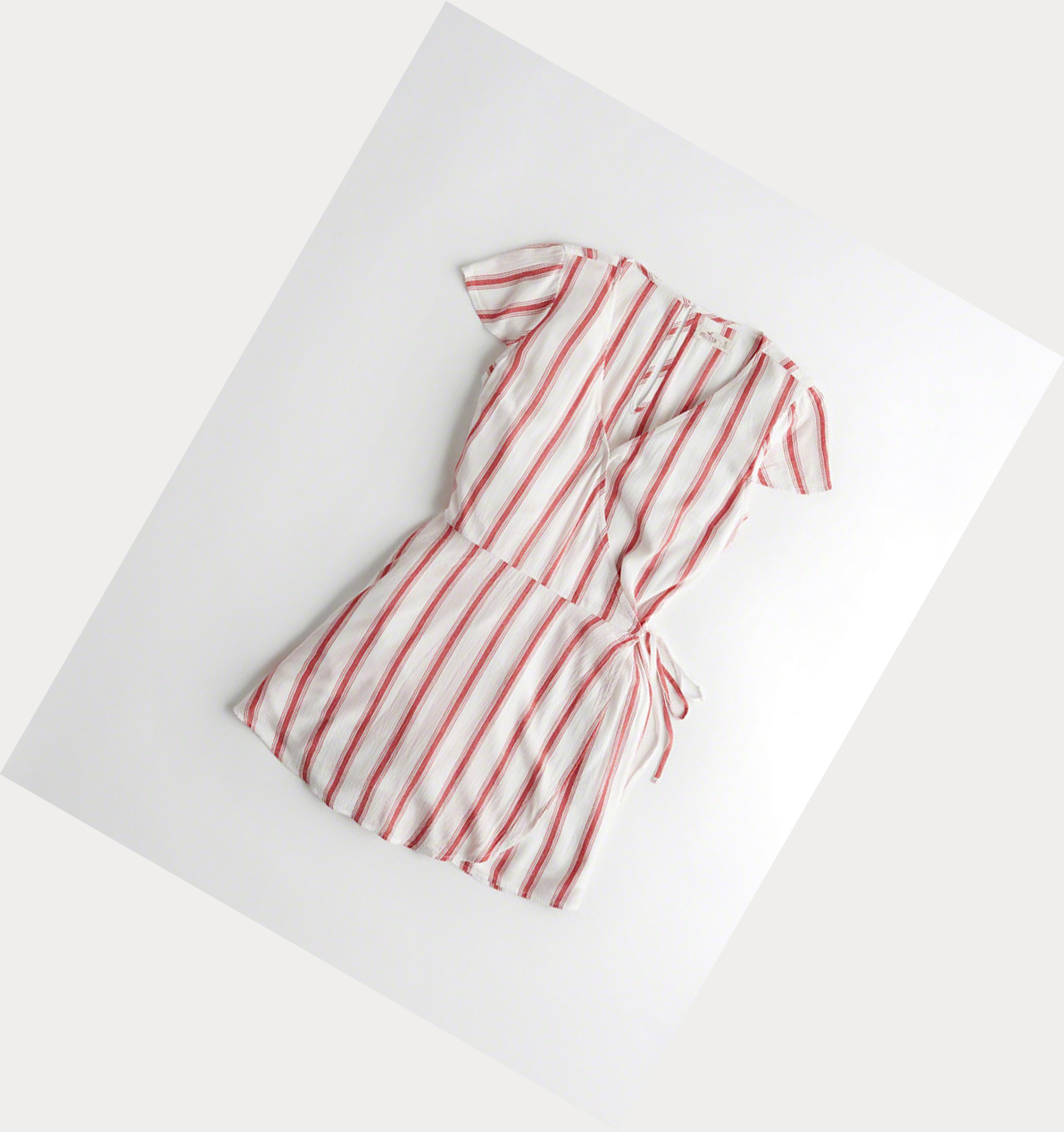 Red Stripes Hollister Wrap-Front Women\'s Rompers | ZA-ZWKF817