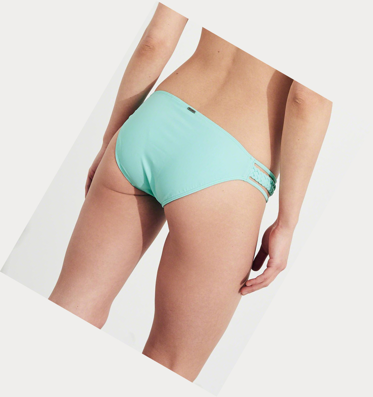 Turquoise Hollister Braided Strappy Women's Bikini Bottoms | ZA-ZBLS674