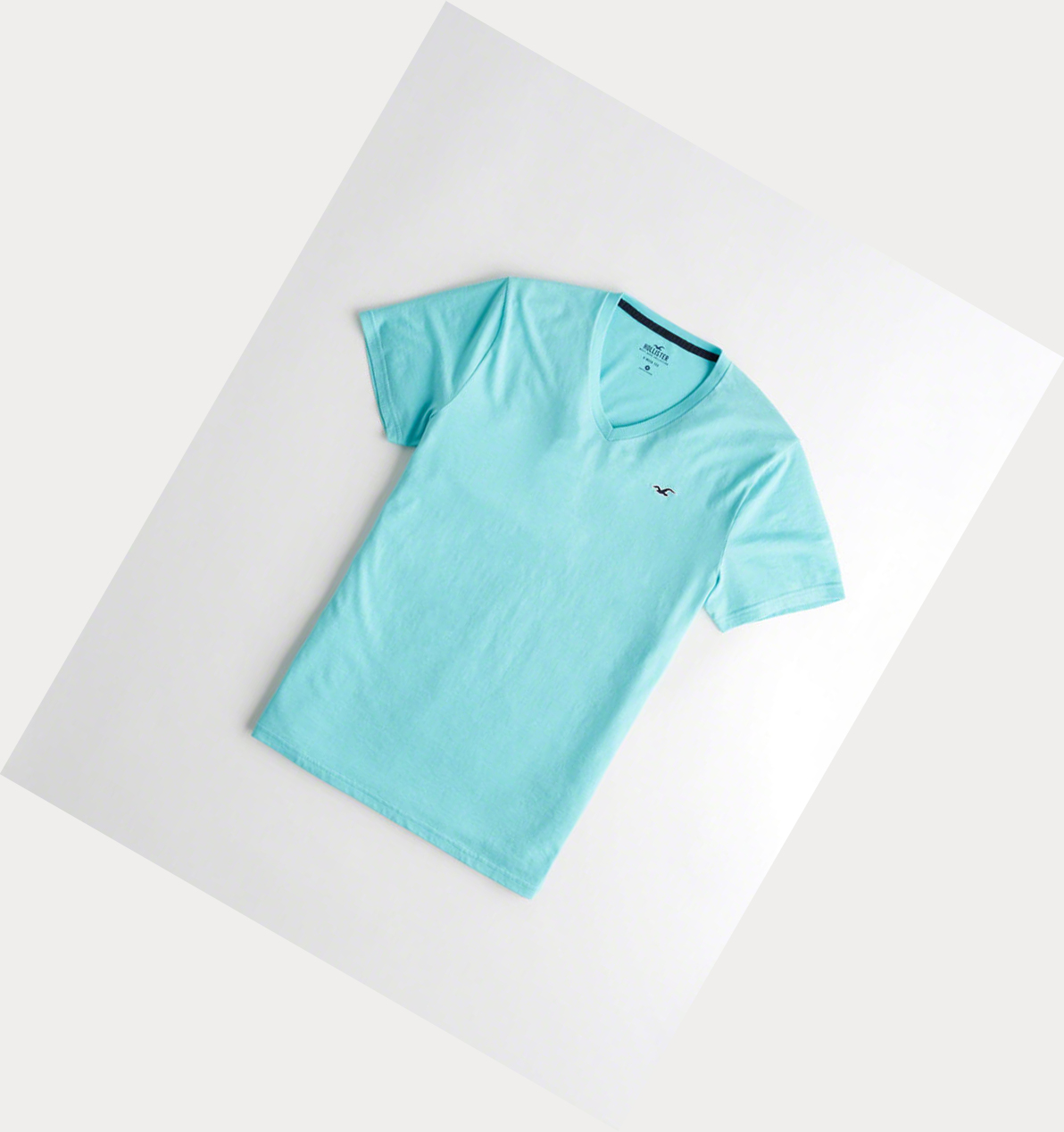 Turquoise Hollister Must-Have V-Neck Men\'s Short Sleeve | ZA-PCWB231