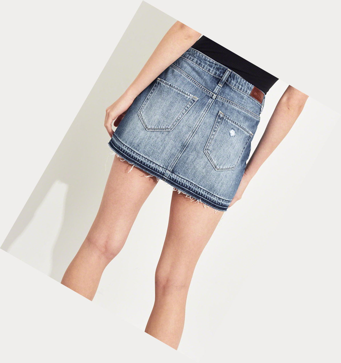 Wash Hollister High-Rise Denim Women's Skirts | ZA-KYVM837