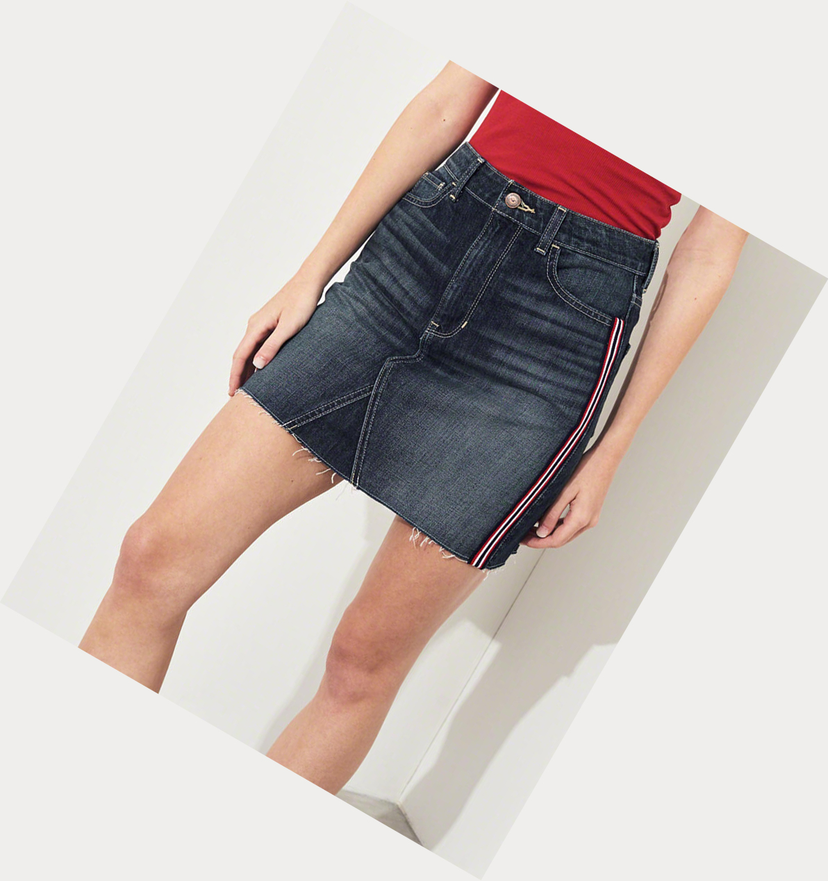 Wash Hollister Ultra High-Rise Denim Women's Skirts | ZA-XWEG807