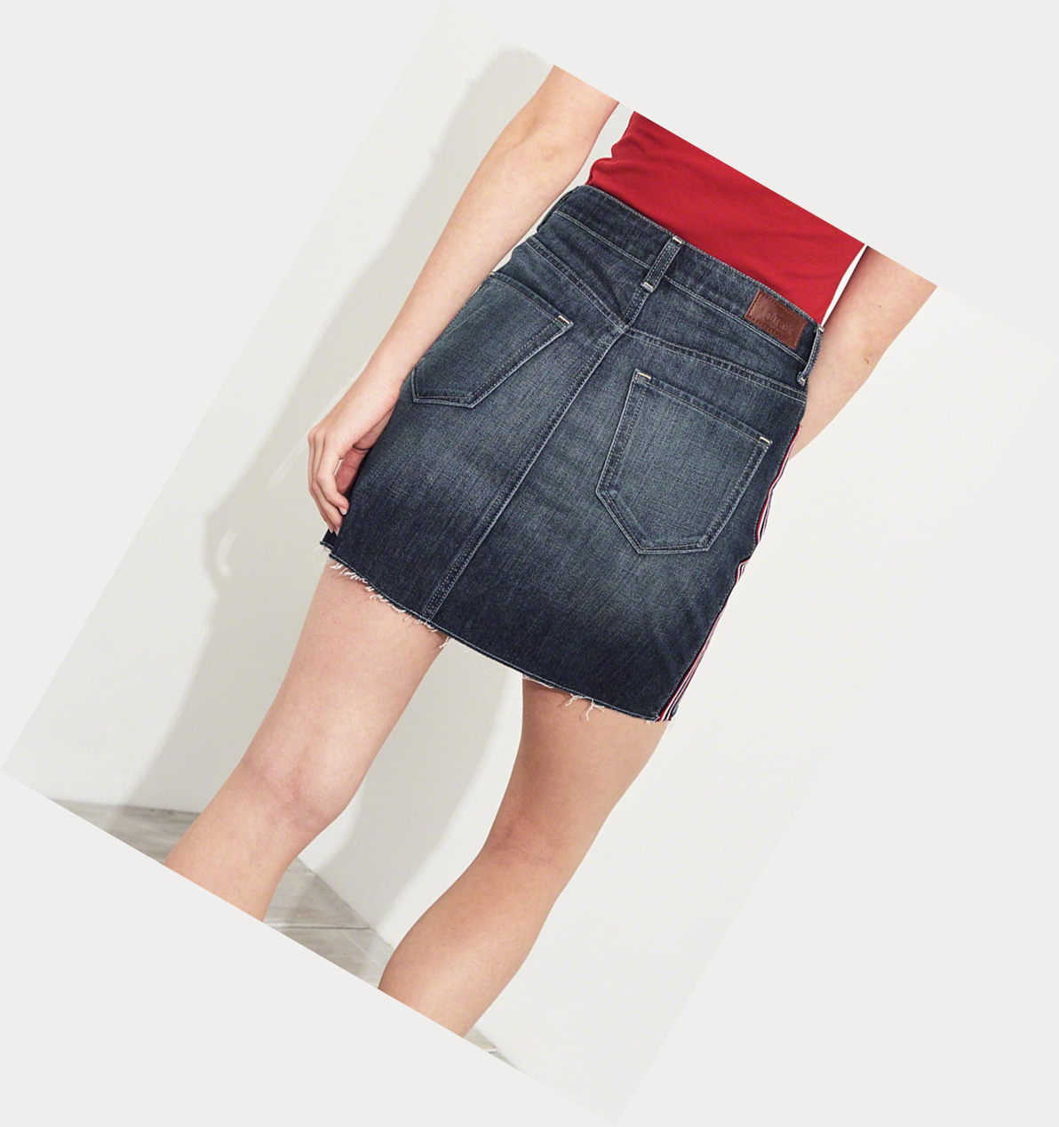 Wash Hollister Ultra High-Rise Denim Women's Skirts | ZA-XWEG807