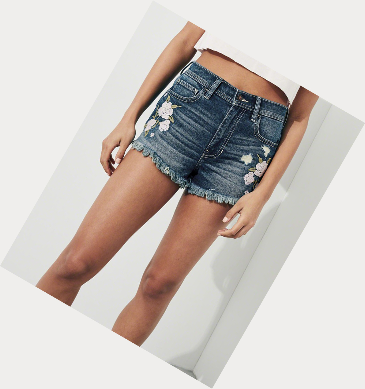 Wash Hollister Vintage Stretch High-Rise Denim Vintage Women's Shorts | ZA-DXZN296