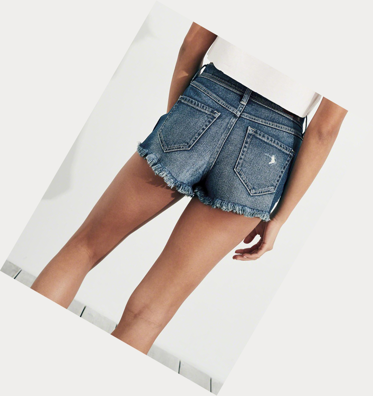 Wash Hollister Vintage Stretch High-Rise Denim Vintage Women's Shorts | ZA-DXZN296