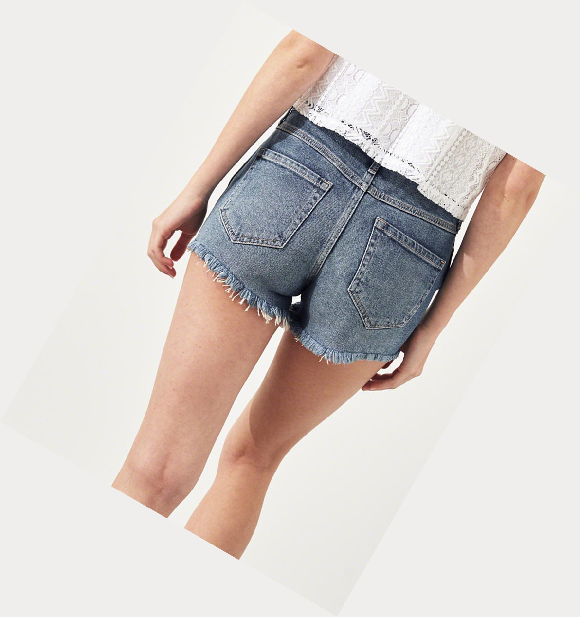 Wash Hollister Vintage Stretch High-Rise Denim Women's Shorts | ZA-FECV910