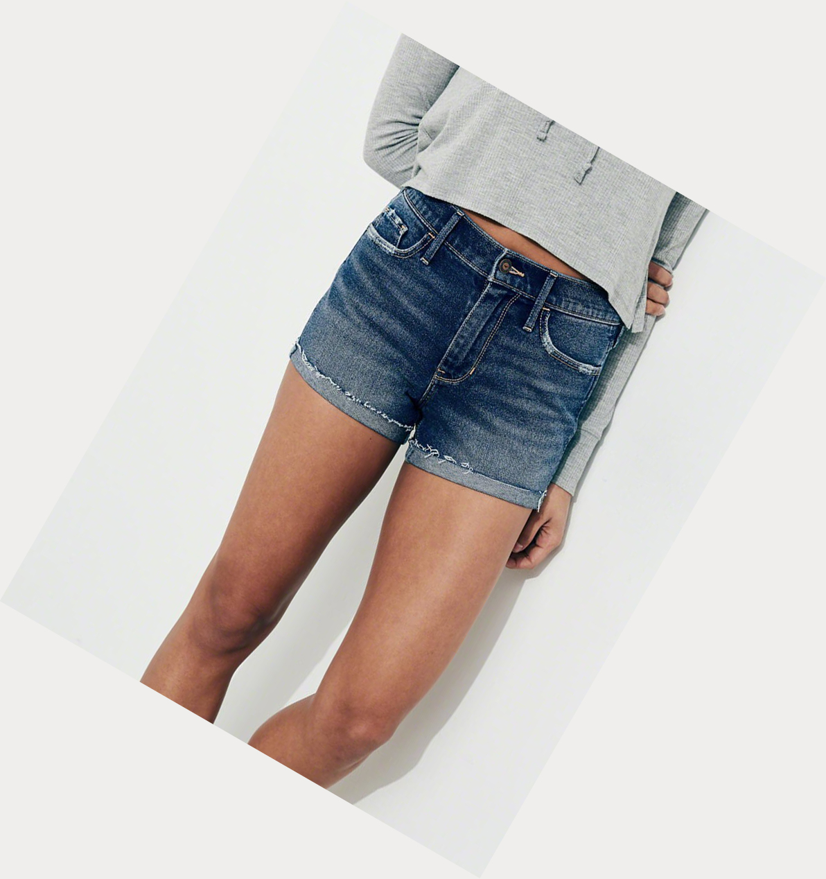 Wash Hollister Vintage Stretch High-Rise Denim Women's Shorts | ZA-KCHS614