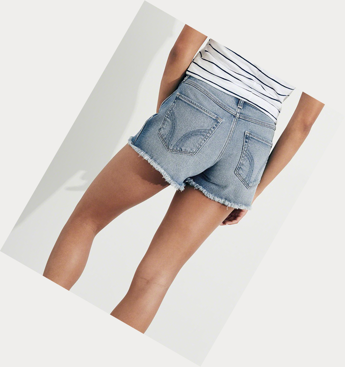 Wash Hollister Vintage Stretch High-Rise Denim Boyfriend Women's Shorts | ZA-QFBK081