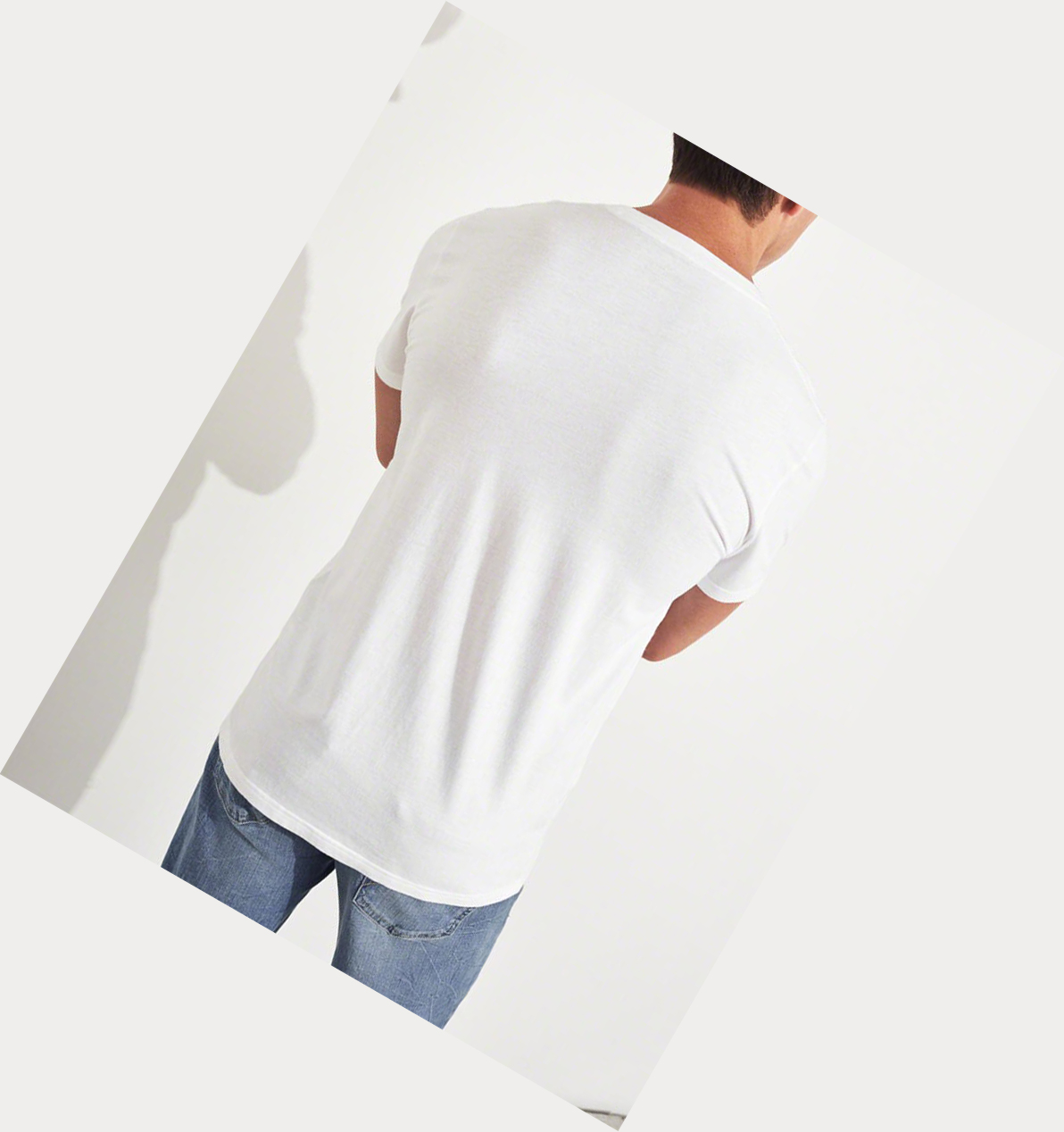 White Green Hollister Must-Have Crewneck Men's Short Sleeve | ZA-CENM397