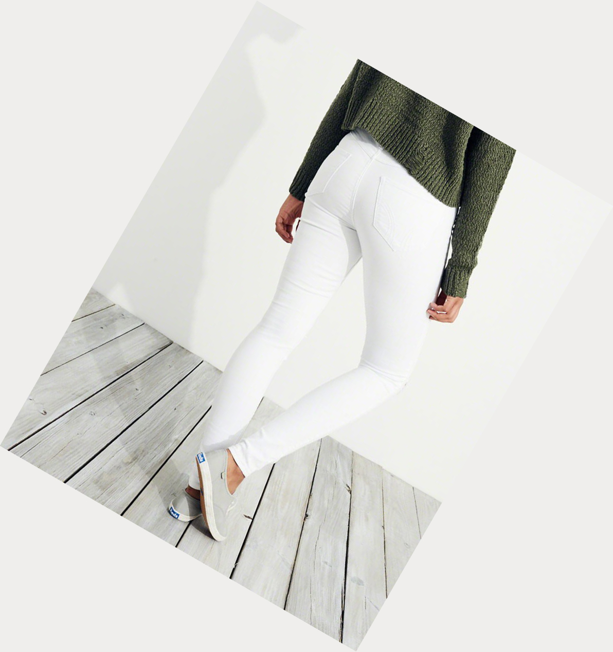 White Hollister Classic Stretch High-Rise Super Skinny Women's Jeans | ZA-JWQE136