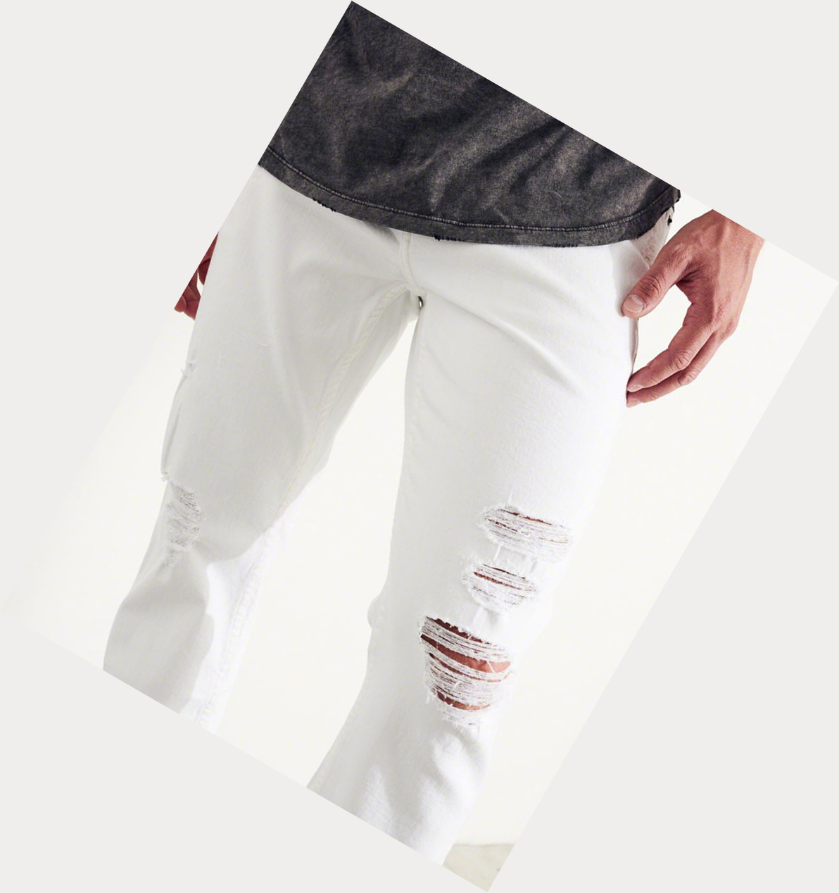 White Hollister Epic Flex Skinny Men's Jeans | ZA-UABV249