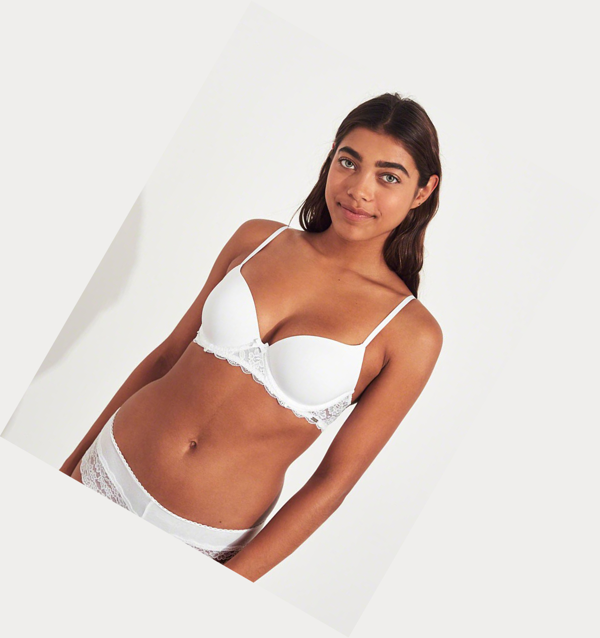 White Hollister Lightly Lined Demi Women's Bras | ZA-DULH724