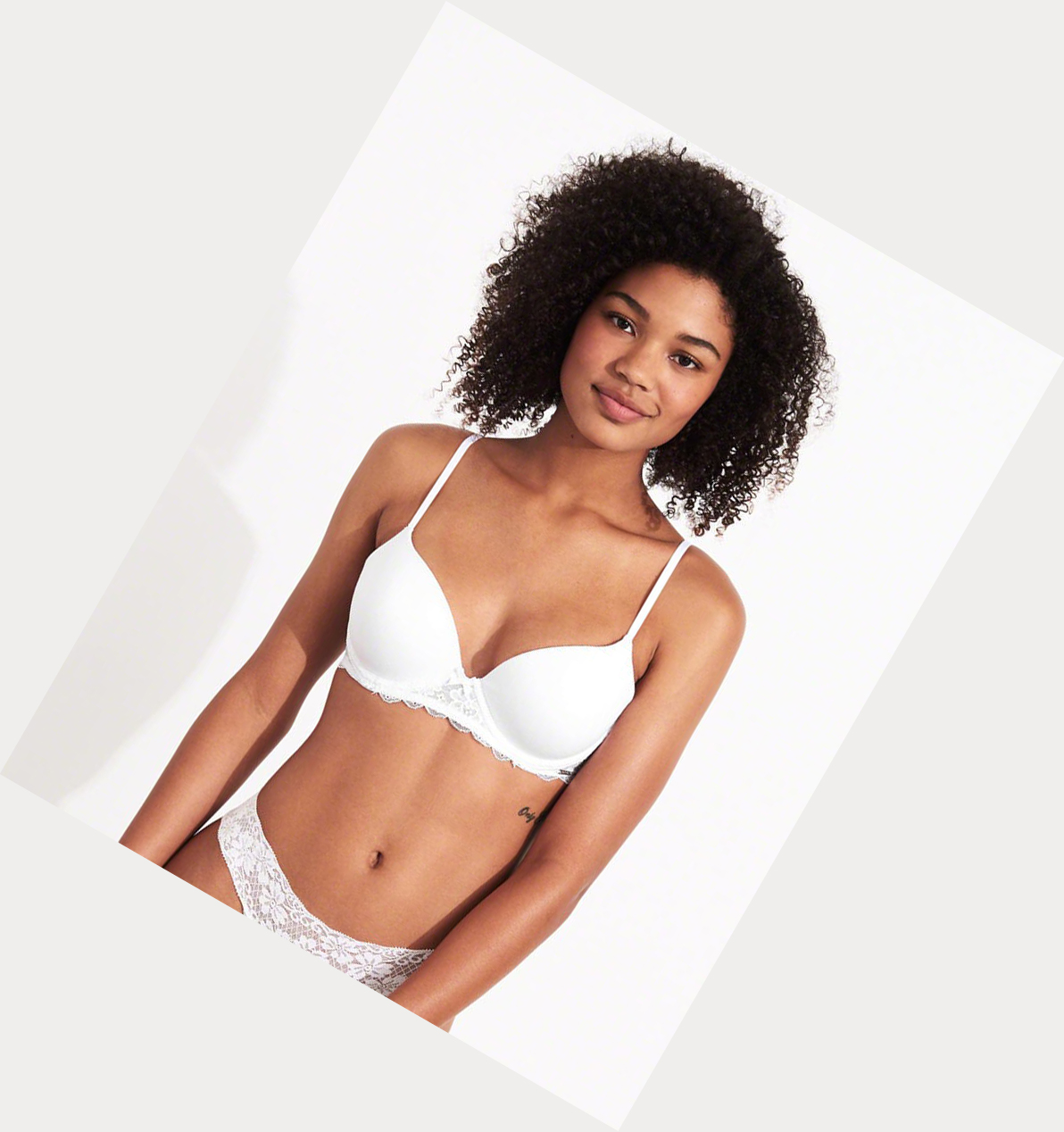 White Hollister Lightly Lined Demi Women's Bras | ZA-UZQS259