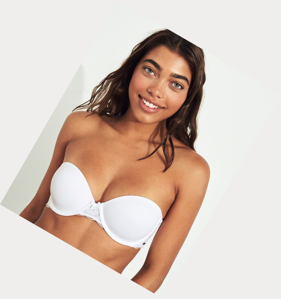 White Hollister Lightly Lined Multi-Way Women's Bras | ZA-WXYN270