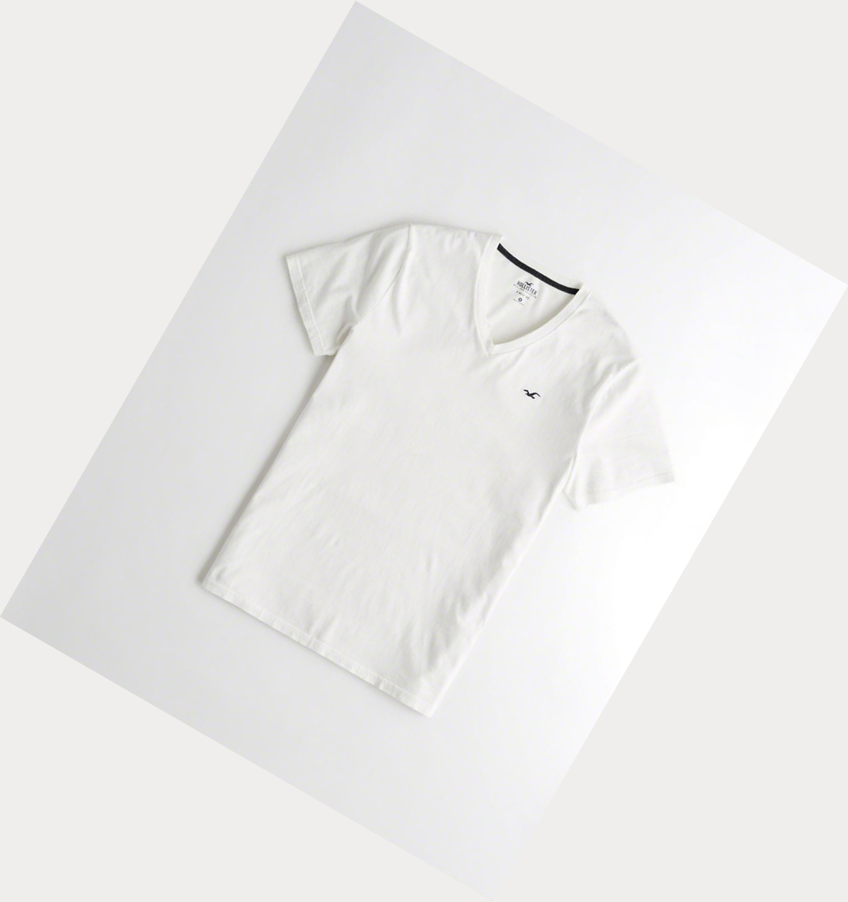 White Hollister Must-Have V-Neck Men\'s Short Sleeve | ZA-RPUY985