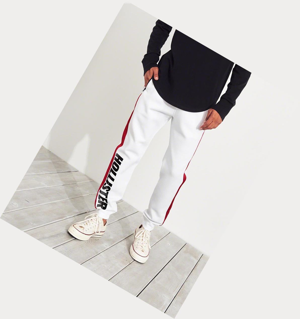 White Hollister Skinny Neoprene Men's Jogger | ZA-QFMZ128