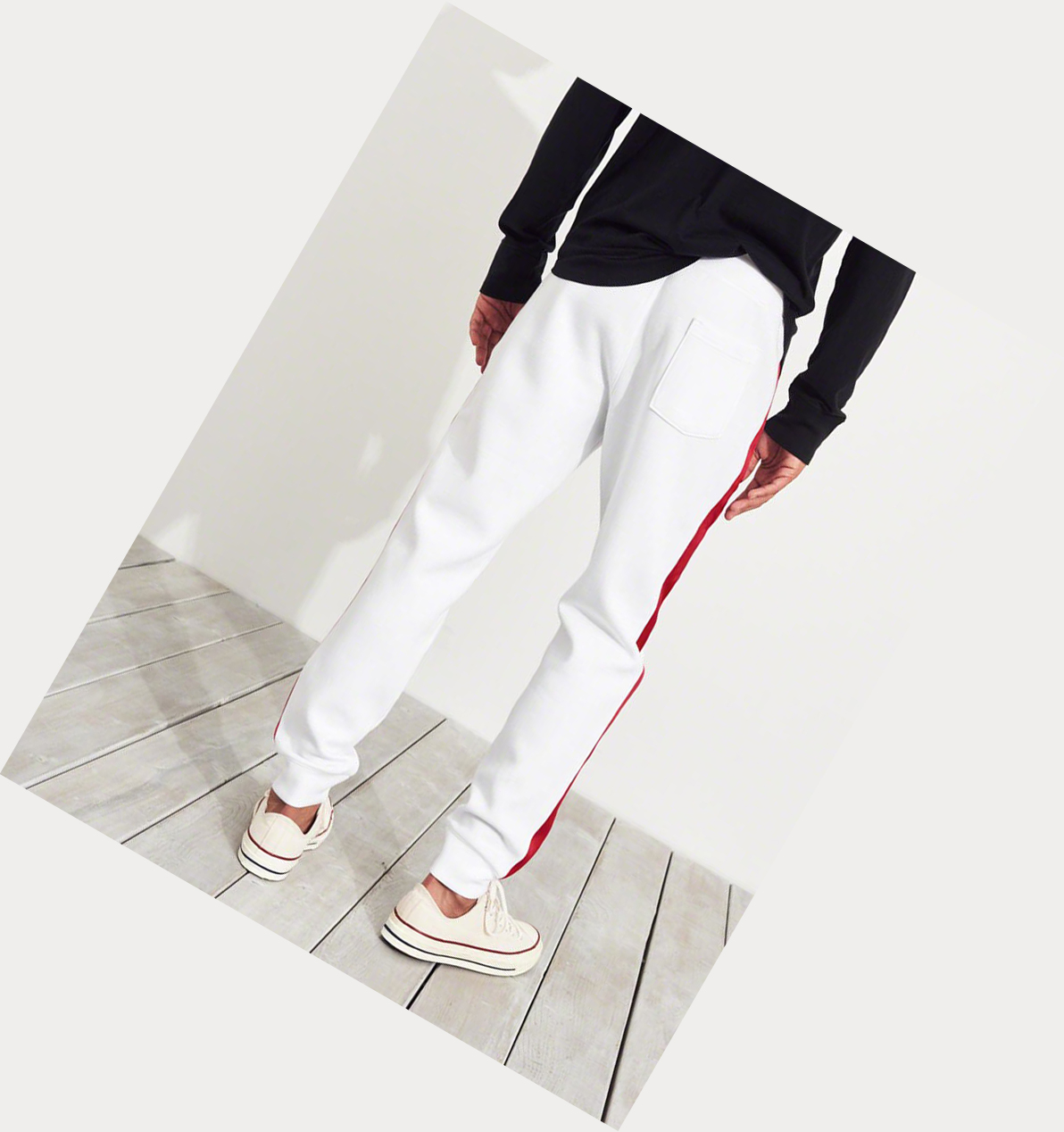 White Hollister Skinny Neoprene Men's Jogger | ZA-QFMZ128