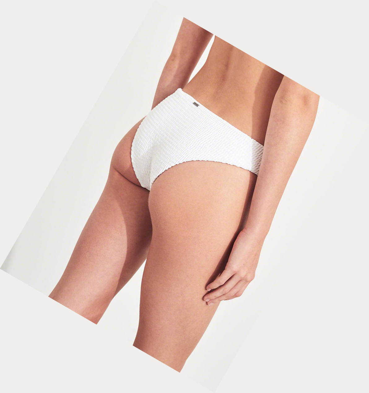 White Hollister Smocked Women's Bikini Bottoms | ZA-CZDV368