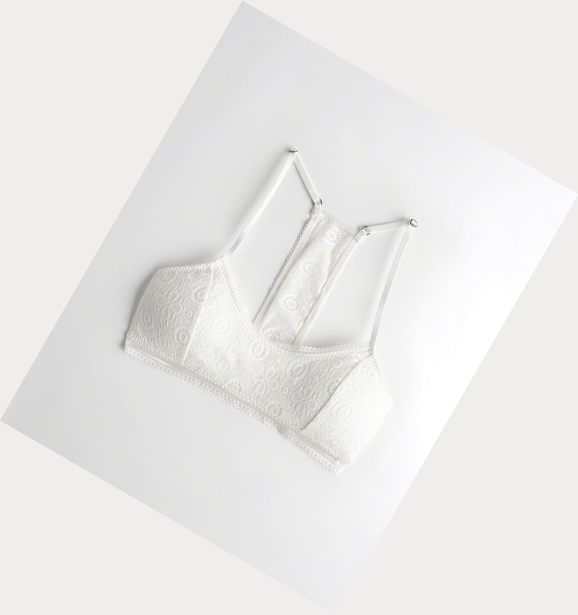 White Hollister T-Back Scoop With Removable Pads Women\'s Bras | ZA-MUJZ095