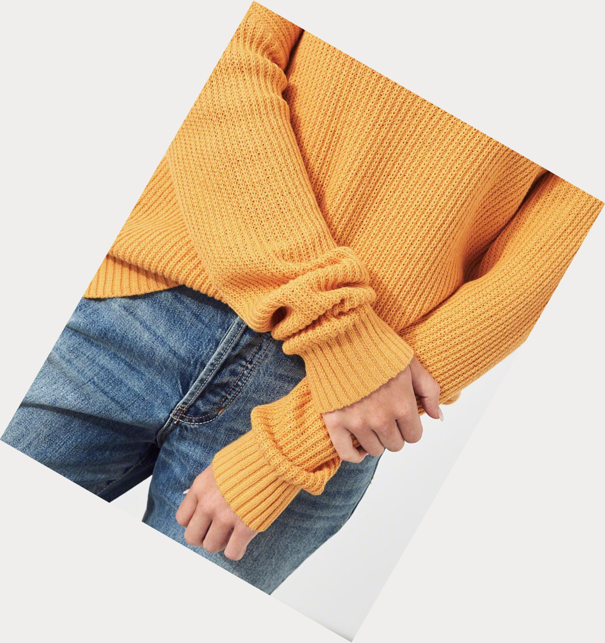 Yellow Hollister On Or Off The Shoulder Women's Sweaters | ZA-VSAR389